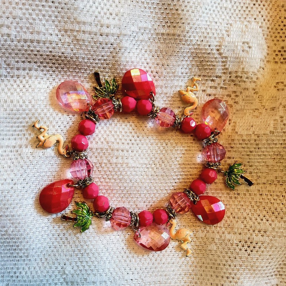 Jewelry Mfg Lt Pink Flamingo Bracelet
